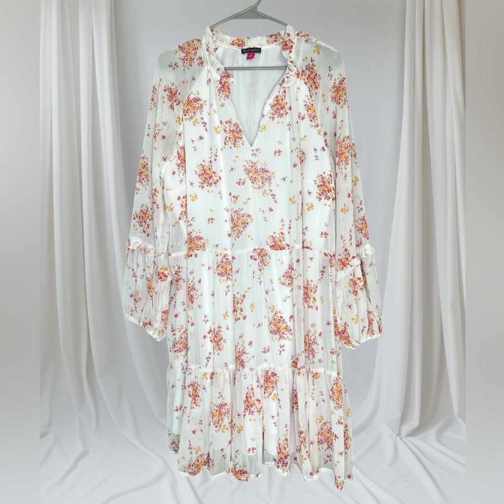 Vince Camuto White Floral Dress